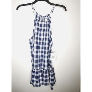 For The Republic Gingham Halter in Navy